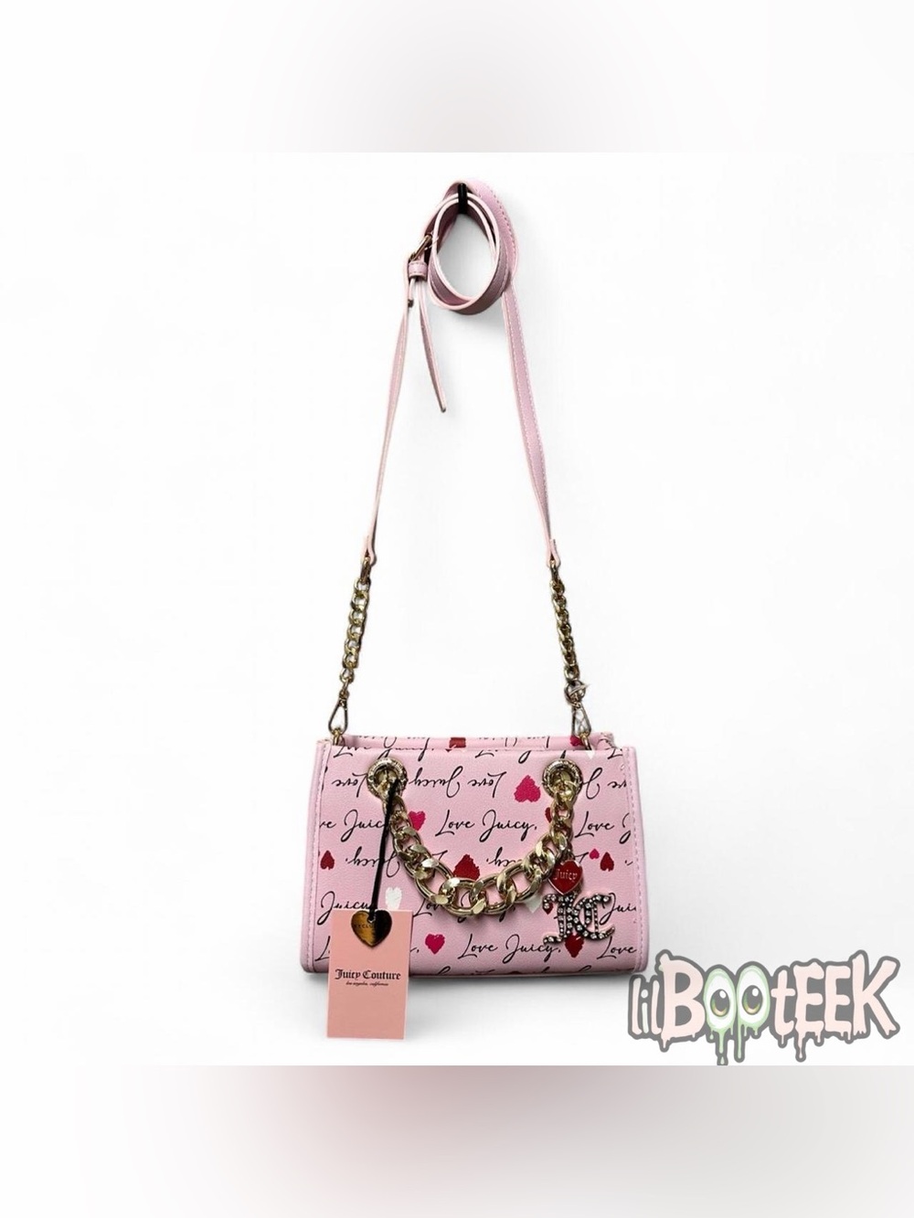 Juicy Couture Pink Love Letter Mini Crossbody Tote NWT Y2K Coquette Viral